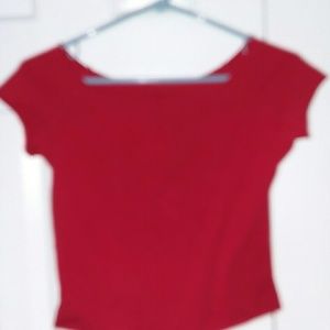 Red crop top